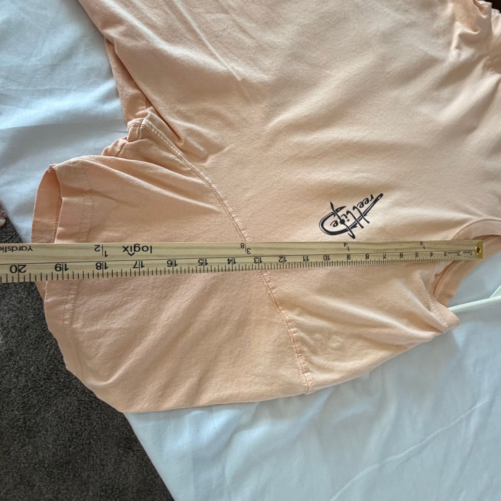 Reel Life Graphic T Shirt Peach Pastel Fishing Outdoor Mens XXL - Picture 8 of 9